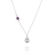 JUST BE - Sterling Silver Necklace with a purple Crystal