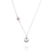 BE CREATIVE - Sterling Silver Necklace with orange Crystal