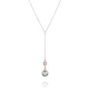 BE CREATIVE - Tail Sterling Silver Necklace with orange Crystal