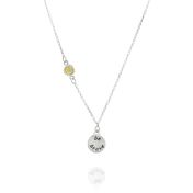 BE BRAVE - Sterling Silver Necklace with yellow Crystal