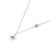 BE CREATIVE - Sterling Silver Necklace with orange Crystal