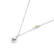 BE BRAVE - Sterling Silver Necklace with yellow Crystal