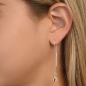 BE BRAVE -  Tails Sterling Silver Earrings with yellow Crystal