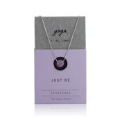 Just Be - Sterling Silver Box Chain Necklace with Purple Pendant