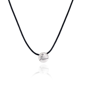 Men's Be Love Sterling Silver Pendant on Black Cord