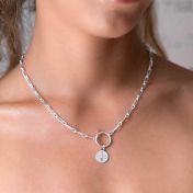 Be Free - Yoga Pose & Mantra Sterling Silver Bold Link Necklace