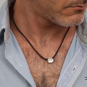 Men's BE PURE - Black Cord with Sterling Silver Pendant