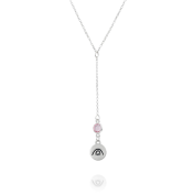 BE CREATIVE - Tail Sterling Silver Necklace with orange Crystal
