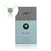 BE LOVE - Sterling Silver Ball Chain Necklace with Green Pendant