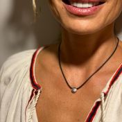 Just Be Black Cord with Sterling Silver Pendant