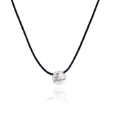 Be Love Sterling Silver Pendant on Black Cord