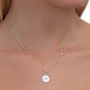 BE CREATIVE - Sterling Silver Necklace with orange Crystal