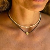 Be Brave - Black Cord with 14K Gold Vermeil Pendant