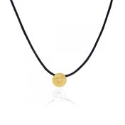 Be Brave - Black Cord with 14K Gold Vermeil Pendant