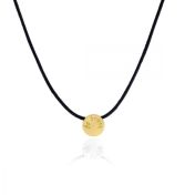 Be Brave - Black Cord with 14K Gold Vermeil Pendant