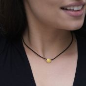 Be Brave - Black Cord with 14K Gold Vermeil Pendant