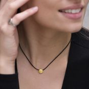 Be Brave - Black Cord with 14K Gold Vermeil Pendant