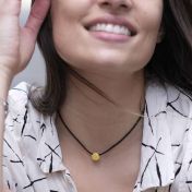BE PURE - Black Cord with 14K Gold Vermeil Pendant