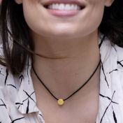 BE PURE - Black Cord with 14K Gold Vermeil Pendant