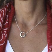 BE STRONG - Ensō Sterling Silver Necklace