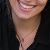 BE STRONG - Necklace with Red Pendant