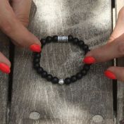 Be Strong Black Onyx Men Bracelet