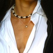 Be Strong - Sterling Silver Pendant Ball Chain Necklace