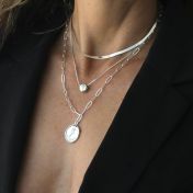 Be Strong - Sterling Silver Pendant Box Chain Necklace