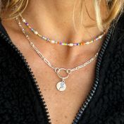 Be Pure - Yoga Pose & Mantra Sterling Silver Bold Link Necklace