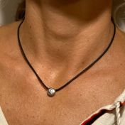 Just Be Black Cord with Sterling Silver Pendant