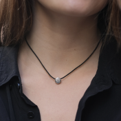 BE CREATIVE - Black Cord with Sterling Silver Pendant
