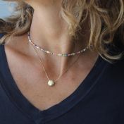 Be Strong with a Diamond 14K Gold Vermeil Necklace 