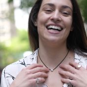 BE FREE - Black Cord with Sterling Silver Pendant