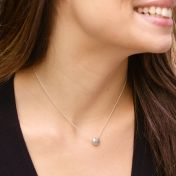 Just Be - Sterling Silver Pendant Ball Chain Necklace