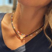 Be Strong Black Cord with 14K Gold Vermeil Pendant