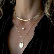 Be Strong Medallion - 18K Gold Plated Bold Link Necklace