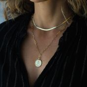 Be Strong Medallion - 18K Gold Plated Bold Link Necklace