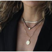Herringbone 18K Gold Plated Necklace
