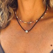 BE FREE - Black Cord with Sterling Silver Pendant