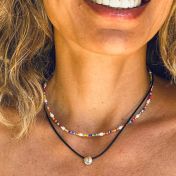 BE FREE - Black Cord with Sterling Silver Pendant