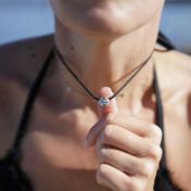 Be Love Sterling Silver Pendant on Black Cord