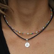 Just Be Black Satin Cord with Sterling Silver Pendant
