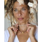 Just Be Black Cord with 14K Gold Vermeil Pendant