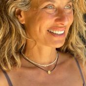 Just Be Black Cord with 14K Gold Vermeil Pendant