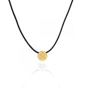 Just Be Black Cord with 14K Gold Vermeil Pendant