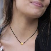 Just Be Black Cord with 14K Gold Vermeil Pendant