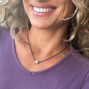 Just Be Black Cord with Sterling Silver Pendant