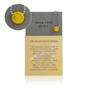Be Brave - Sterling Silver Box Chain Necklace - Yellow Pendant