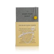 Be Brave - Sterling Silver Box Chain Necklace - Yellow Pendant