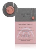 Be Creative - Sterling Silver Box Chain Necklace with orange Pendant